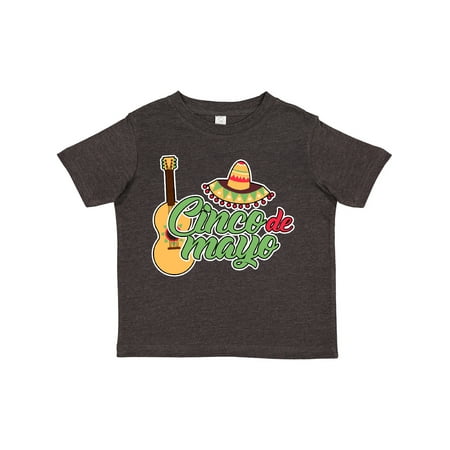 Inktastic Cinco De Mayo with Guitar and Sombrero Boys or Girls Toddler T-Shirt
