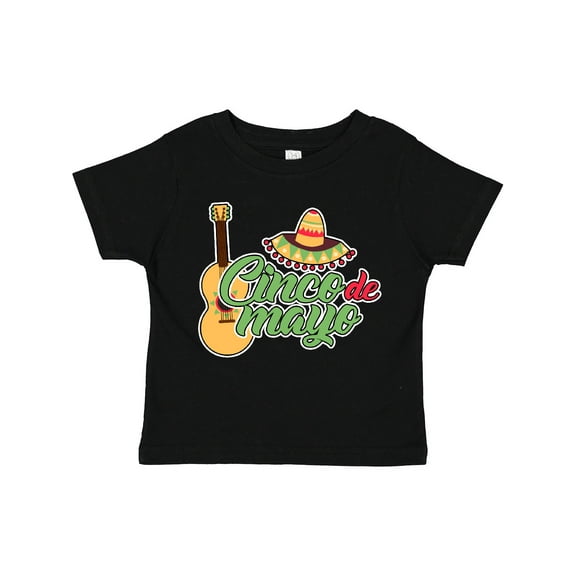 Inktastic Cinco De Mayo with Guitar and Sombrero Boys or Girls Toddler T-Shirt