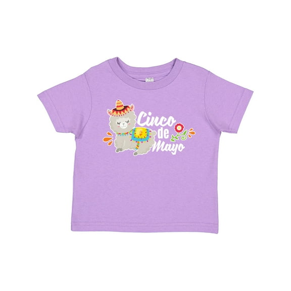 Inktastic Cinco De Mayo with Llama and Flower Boys or Girls Toddler T-Shirt