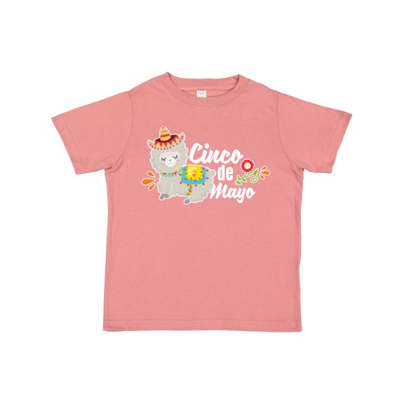 Inktastic Cinco De Mayo with Llama and Flower Boys or Girls Toddler T-Shirt