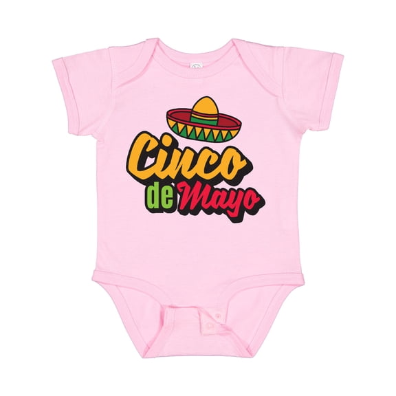 Inktastic Cinco De Mayo with Sombrero Boys or Girls Baby Bodysuit