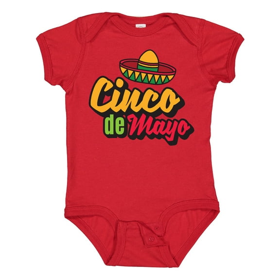 Inktastic Cinco De Mayo with Sombrero Boys or Girls Baby Bodysuit