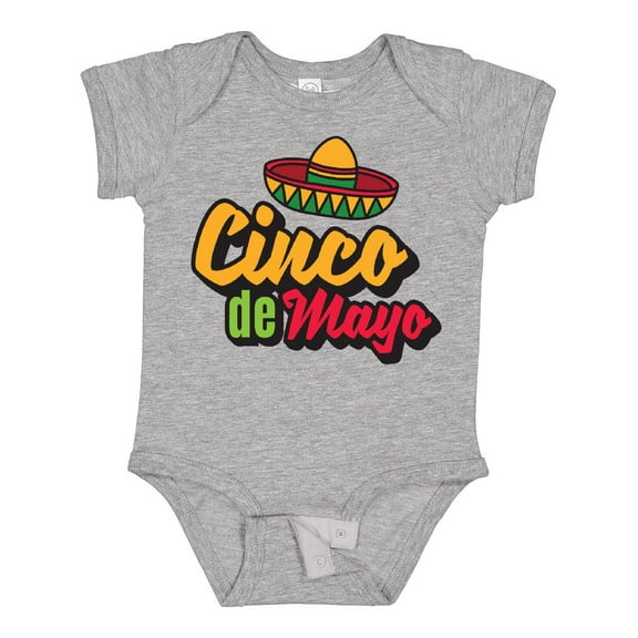 Inktastic Cinco De Mayo with Sombrero Boys or Girls Baby Bodysuit