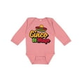 thumbnail image 1 of Inktastic Cinco De Mayo with Sombrero Boys or Girls Long Sleeve Baby Bodysuit, 1 of 5