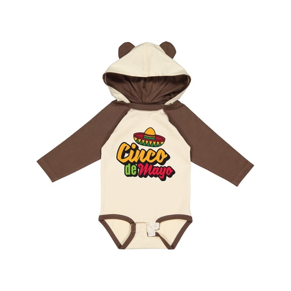 Inktastic Cinco De Mayo with Sombrero Boys or Girls Long Sleeve Baby Bodysuit