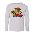 thumbnail image 1 of Inktastic Cinco De Mayo with Sombrero Long Sleeve Youth T-Shirt, 1 of 5