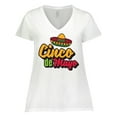 thumbnail image 1 of Inktastic Cinco De Mayo with Sombrero Women's Plus Size V-Neck T-Shirt, 1 of 5