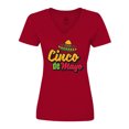 thumbnail image 1 of Inktastic Cinco De Mayo with Sombrero Women's V-Neck T-Shirt, 1 of 5