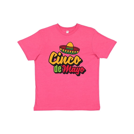 Inktastic Cinco De Mayo with Sombrero Youth T-Shirt