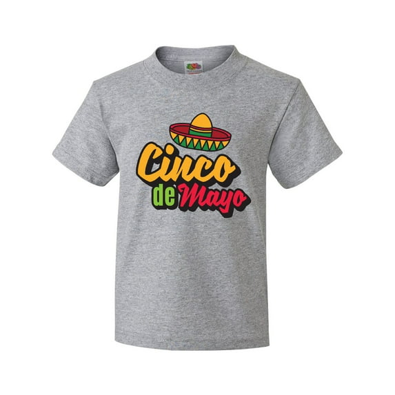 Inktastic Cinco De Mayo with Sombrero Youth T-Shirt