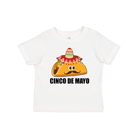 Inktastic Cinco De Mayo with Taco with Eyes Mustache and Sombrero Boys or Girls Baby T-Shirt