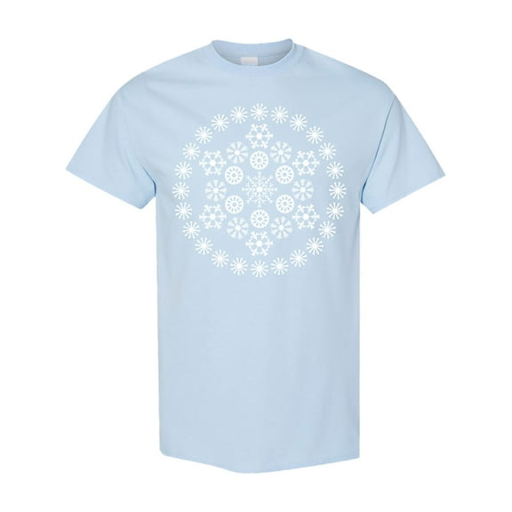 Inktastic Circle of Snowflakes Christmas, Winter Holiday T-Shirt