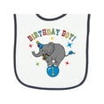 thumbnail image 1 of Inktastic Circus Elephant 1st Birthday Boy Baby Terry Cloth Bib, 1 of 3