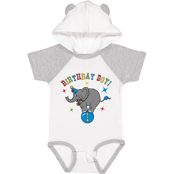 Inktastic Circus Elephant 1st Birthday Boy Boys Baby Bodysuit