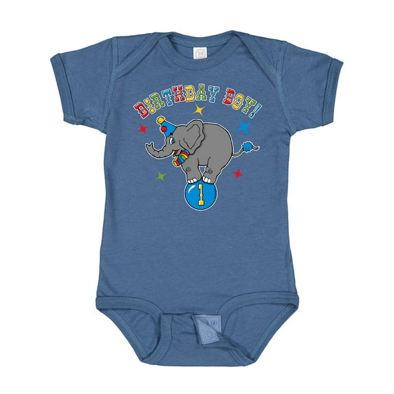 Inktastic Circus Elephant 1st Birthday Boy Boys Baby Bodysuit