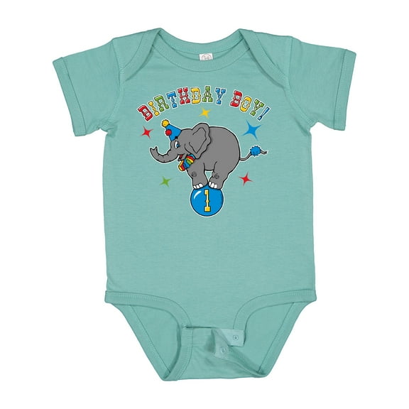 Inktastic Circus Elephant 1st Birthday Boy Boys Baby Bodysuit