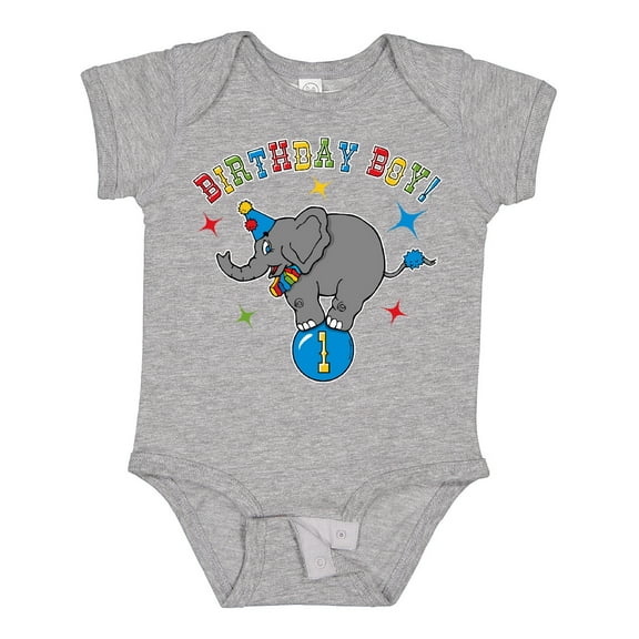 Inktastic Circus Elephant 1st Birthday Boy Boys Baby Bodysuit