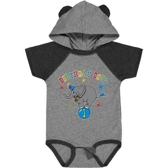 Inktastic Circus Elephant 1st Birthday Boy Boys Baby Bodysuit