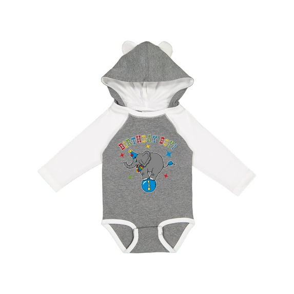 Inktastic Circus Elephant 1st Birthday Boy Boys Long Sleeve Baby Bodysuit