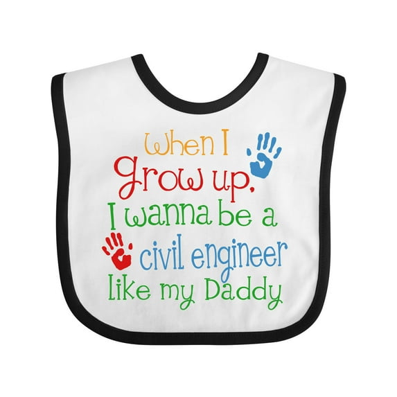 Inktastic Civil Engineer Like Daddy Boys or Girls Baby Bib