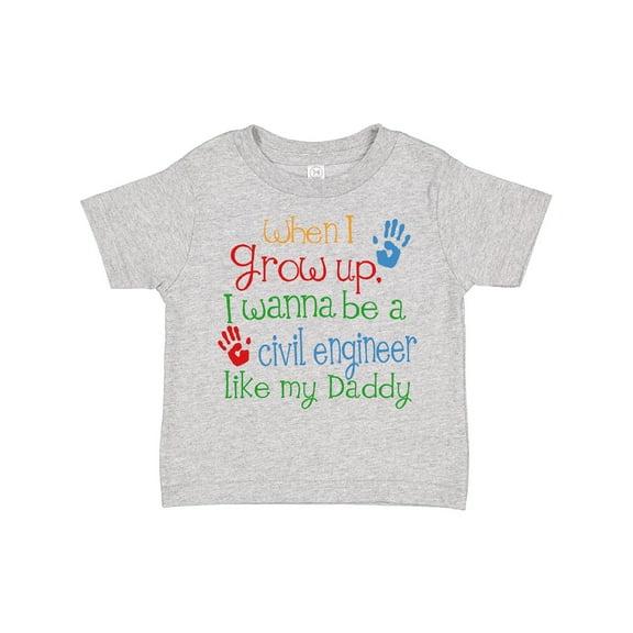 Inktastic Civil engineer like Daddy Boys or Girls Toddler T-Shirt