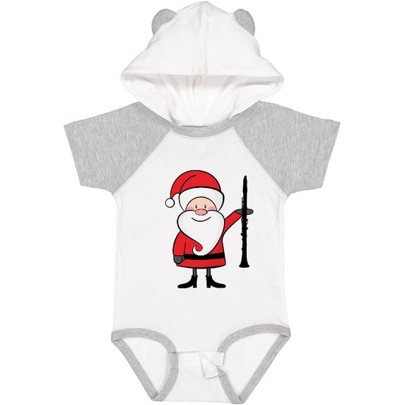 Inktastic Clarinet Christmas Music Santa Boys or Girls Baby Bodysuit