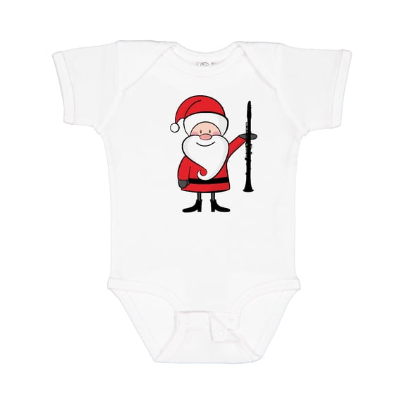 Inktastic Clarinet Christmas Music Santa Boys or Girls Baby Bodysuit