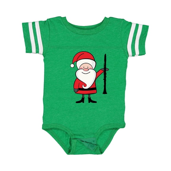 Inktastic Clarinet Christmas Music Santa Boys or Girls Baby Bodysuit