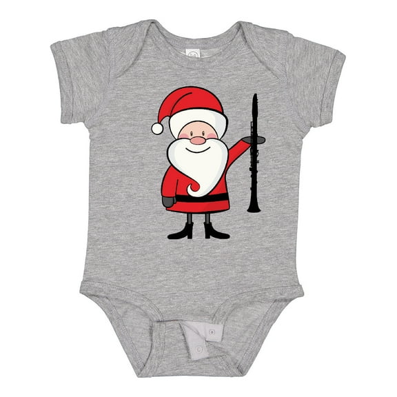 Inktastic Clarinet Christmas Music Santa Boys or Girls Baby Bodysuit