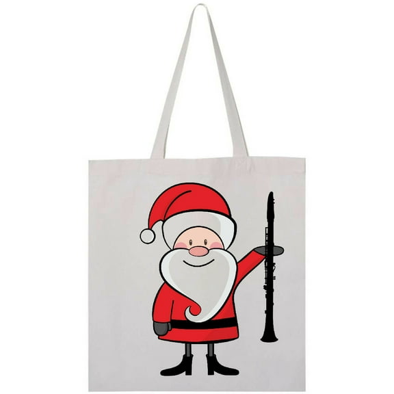 Inktastic Clarinet Christmas Music Santa Tote Bag