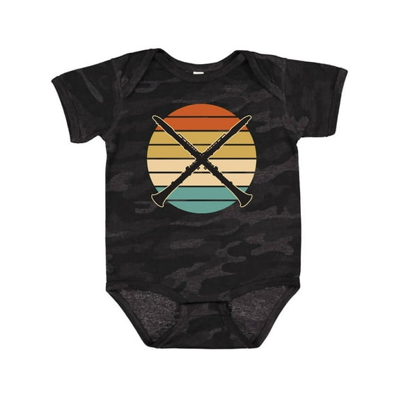 Inktastic Clarinet Music Gift Retro Marching Band Boys or Girls Baby Bodysuit