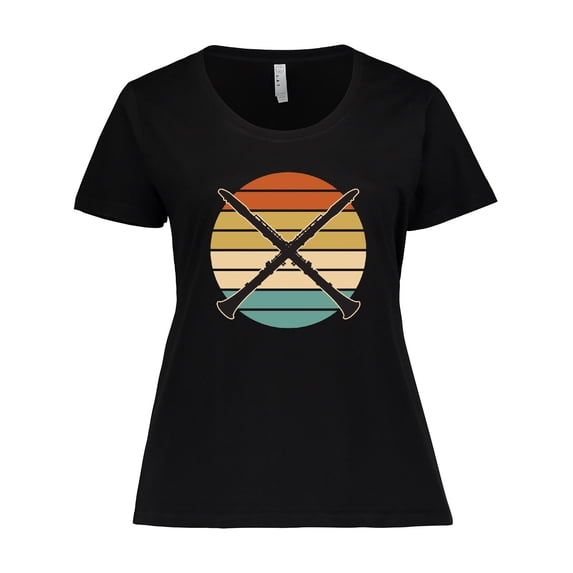 Inktastic Clarinet Music Gift Retro Marching Band Women's Plus Size T-Shirt
