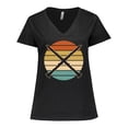 thumbnail image 1 of Inktastic Clarinet Music Gift Retro Marching Band Women's Plus Size V-Neck T-Shirt, 1 of 5