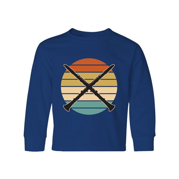Inktastic Clarinet Music Retro Marching Band Long Sleeve Youth T-Shirt
