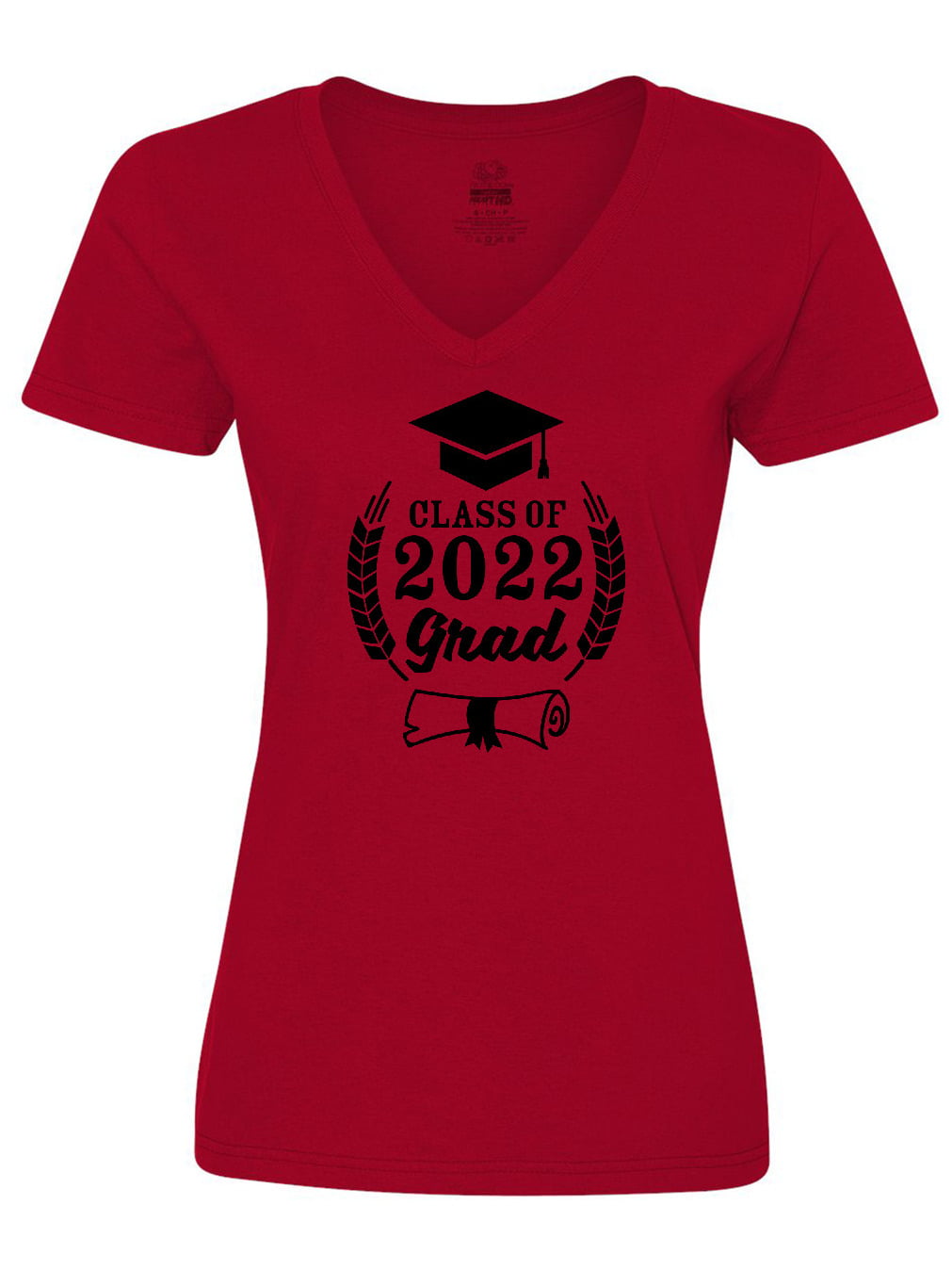 Inktastic Class Of 2022 Grad With Diploma And Graduation Cap Womens V