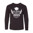 thumbnail image 1 of Inktastic Class of 2025 with Graduation Cap and Wings Long Sleeve Youth T-Shirt, 1 of 5