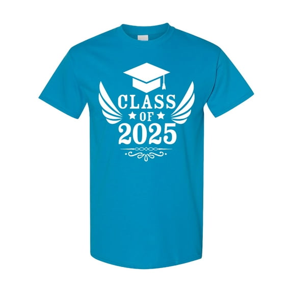 Inktastic Class of 2025 with Graduation Cap and Wings T-Shirt