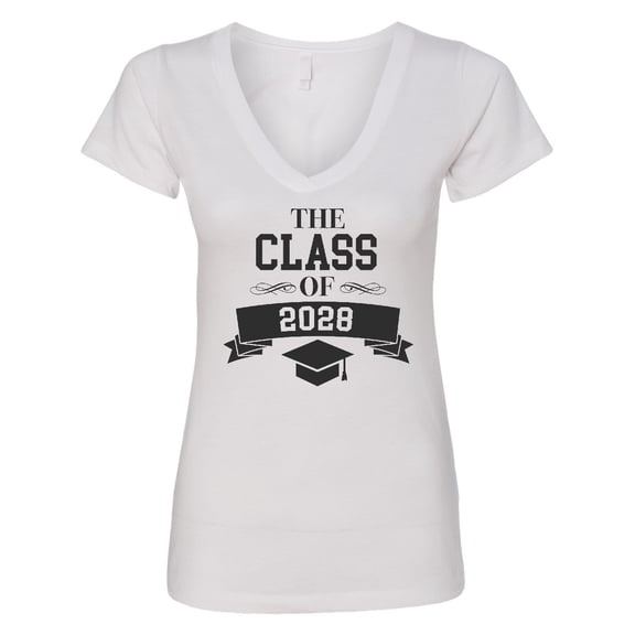 Inktastic Class of 2028 with Banner Women's V-Neck T-Shirt