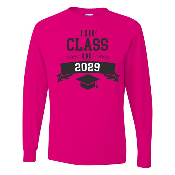 Inktastic Class of 2029 with Banner Long Sleeve T-Shirt