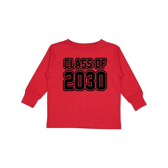 Inktastic Class of 2030 Boys or Girls Long Sleeve Toddler T-Shirt
