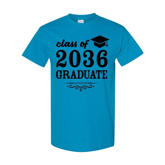 Inktastic Class of 2036 Graduate with Graduation Cap T-Shirt