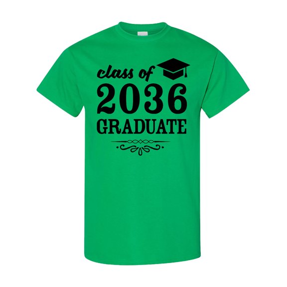 Inktastic Class of 2036 Graduate with Graduation Cap T-Shirt