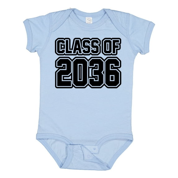 Inktastic Class of 2036 in Black Outlined Text Boys or Girls Baby Bodysuit
