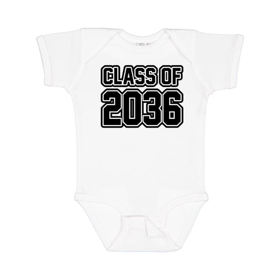 Inktastic Class of 2036 in Black Outlined Text Boys or Girls Baby Bodysuit
