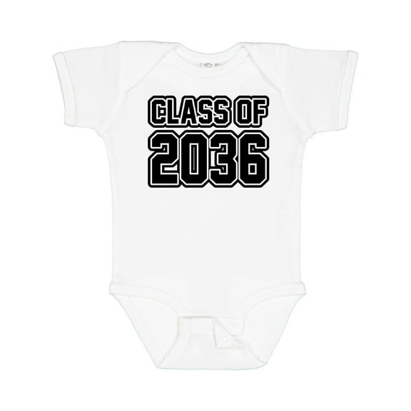 Inktastic Class of 2036 in Black Outlined Text Boys or Girls Baby Bodysuit