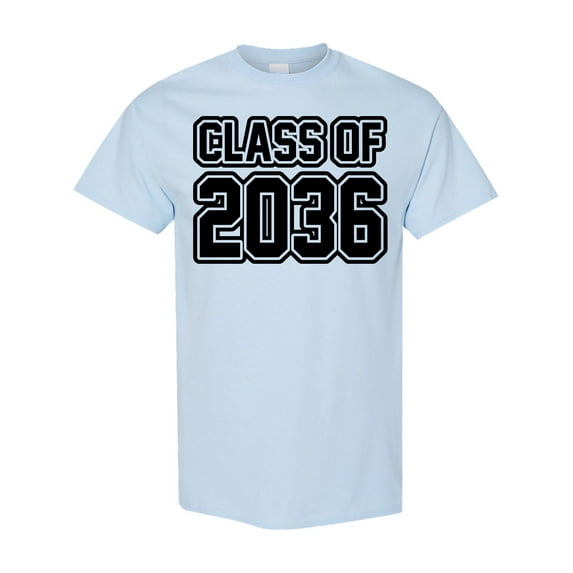 Inktastic Class of 2036 in Black Outlined Text T-Shirt