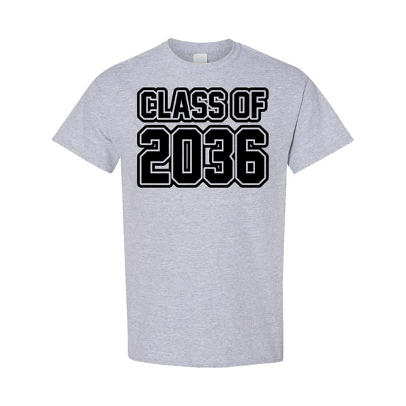 Inktastic Class of 2036 in Black Outlined Text T-Shirt
