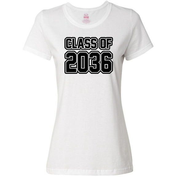 Inktastic Class of 2036 in Black Outlined Text Women's T-Shirt