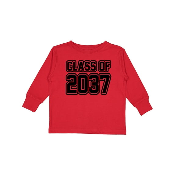 Inktastic Class of 2037 Boys or Girls Long Sleeve Toddler T-Shirt
