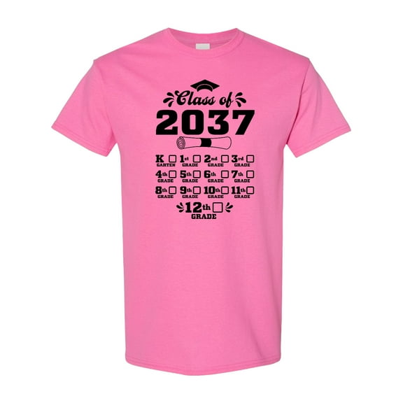 Inktastic Class of 2037 Graduation Checklist T-Shirt